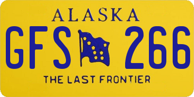 AK license plate GFS266