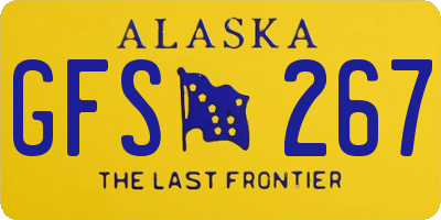AK license plate GFS267