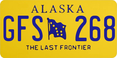 AK license plate GFS268