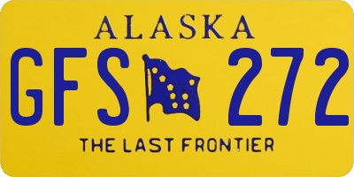 AK license plate GFS272