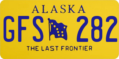 AK license plate GFS282