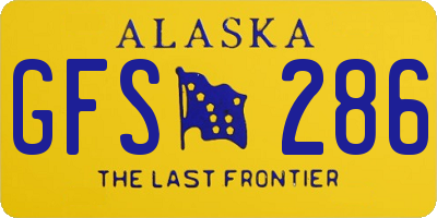 AK license plate GFS286