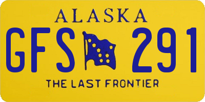 AK license plate GFS291