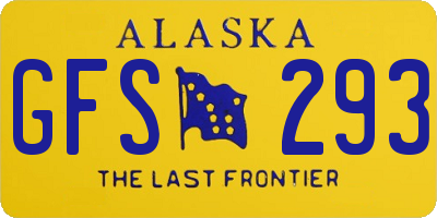AK license plate GFS293
