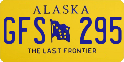 AK license plate GFS295