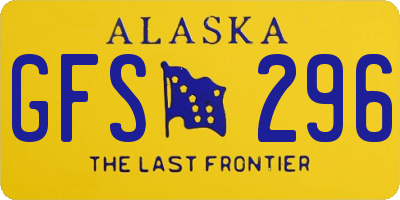 AK license plate GFS296