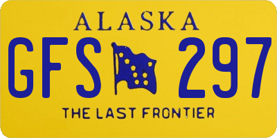 AK license plate GFS297