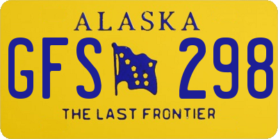 AK license plate GFS298
