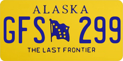 AK license plate GFS299