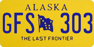 AK license plate GFS303