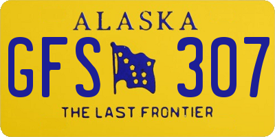 AK license plate GFS307