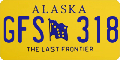 AK license plate GFS318