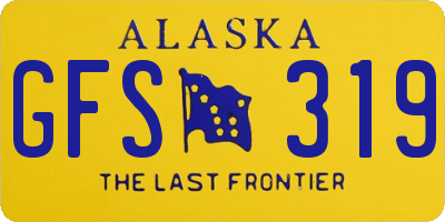 AK license plate GFS319