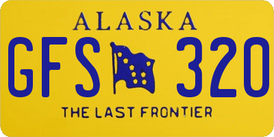 AK license plate GFS320