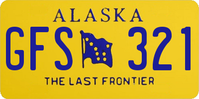AK license plate GFS321