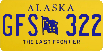 AK license plate GFS322