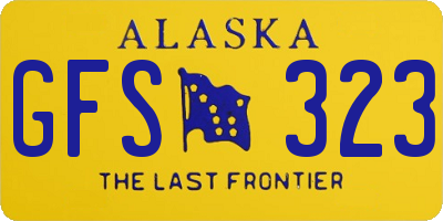 AK license plate GFS323