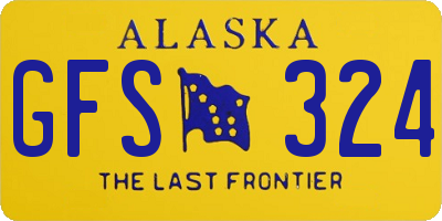 AK license plate GFS324