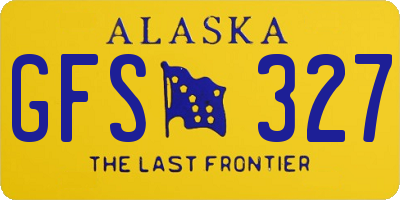 AK license plate GFS327