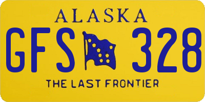 AK license plate GFS328