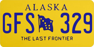 AK license plate GFS329