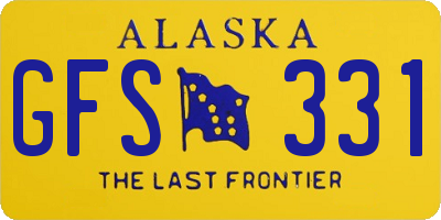 AK license plate GFS331