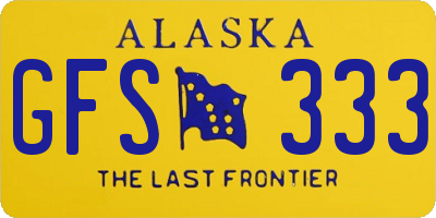 AK license plate GFS333