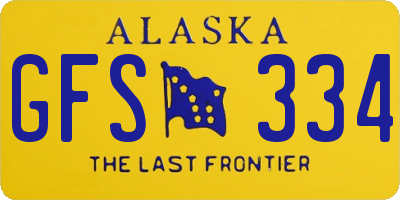 AK license plate GFS334