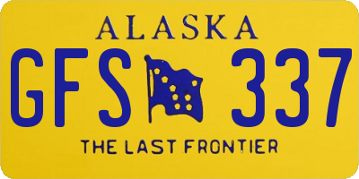 AK license plate GFS337