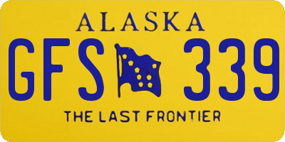 AK license plate GFS339