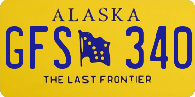AK license plate GFS340