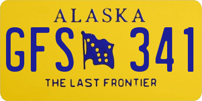 AK license plate GFS341