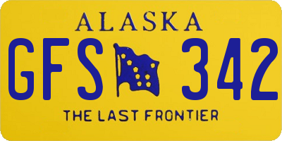 AK license plate GFS342