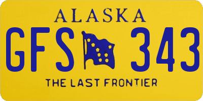 AK license plate GFS343