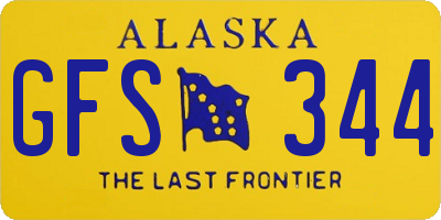 AK license plate GFS344