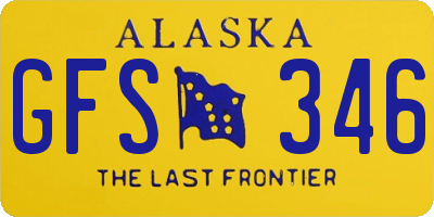 AK license plate GFS346