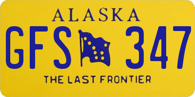 AK license plate GFS347