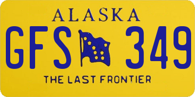 AK license plate GFS349