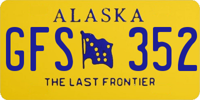 AK license plate GFS352