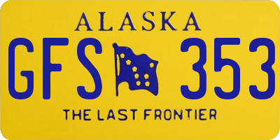 AK license plate GFS353