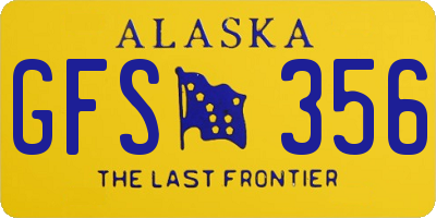 AK license plate GFS356