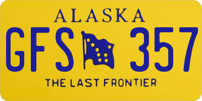 AK license plate GFS357