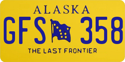 AK license plate GFS358