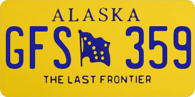 AK license plate GFS359