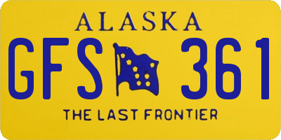 AK license plate GFS361
