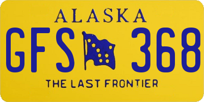 AK license plate GFS368