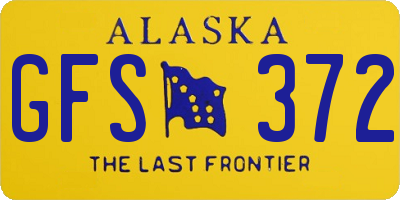 AK license plate GFS372