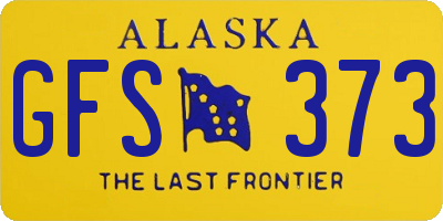 AK license plate GFS373