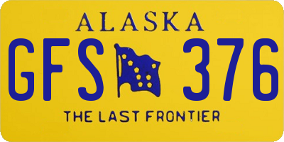 AK license plate GFS376