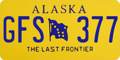 AK license plate GFS377